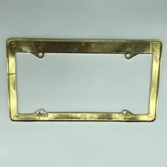 The Tilton School License Plate Frame New Hampshire Metal Gold Tone New Prep - Picture 4 of 12